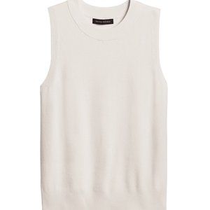 Banana Republic Merino Wool Shell Sweater in CREAM